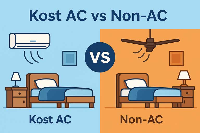 Kost AC vs Non-AC: Menyesuaikan dengan Anggaran dan Kebutuhan